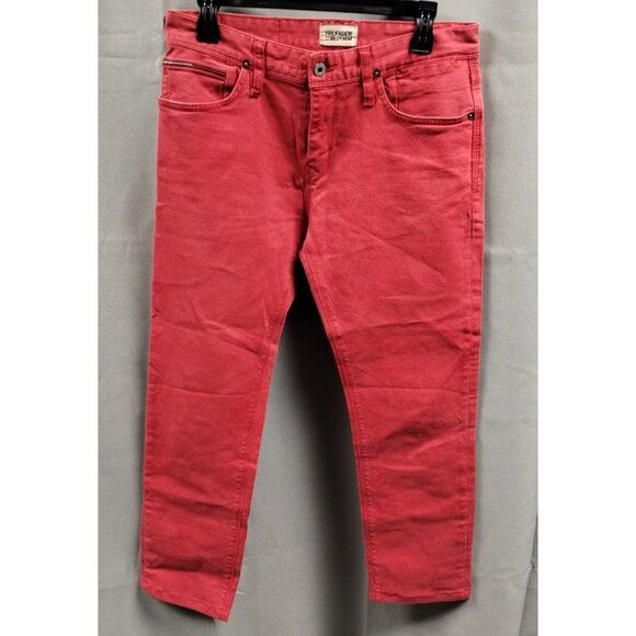 Hilfiger Denim Women's Red Straight Leg Jeans Size 30x32 SKU 2327 - Picture 1 of 7